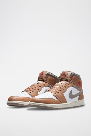 Air Jordan 1 en cuir - Marron clair et gris