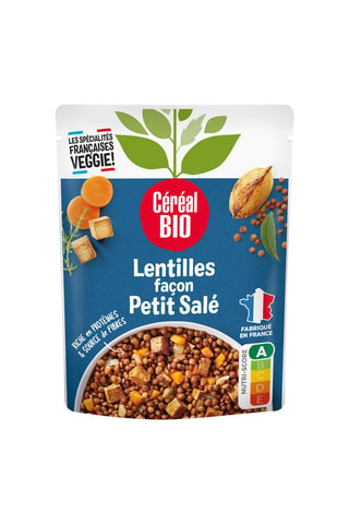 Lentilles cuisinées bio façon petit salé - 260 g