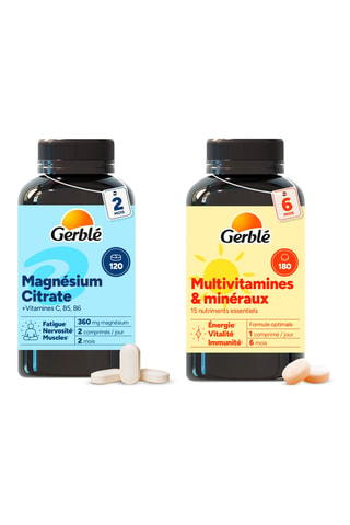 2 x compléments alimentaires Magnésium Citrate - 120 comprimés - 2 mois et 2 x compléments alimentaire Multivitamines & minéraux - 180 comprimés - 6 mois