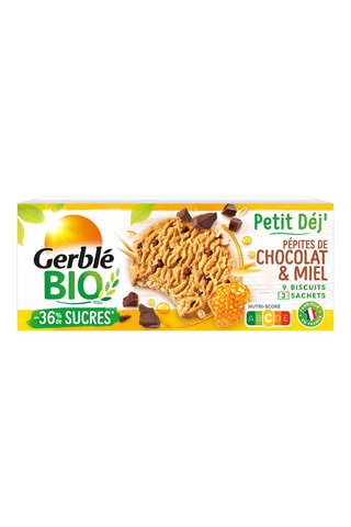 6 x Biscuits Petit Déj pépites de chocolat bio - 132 g