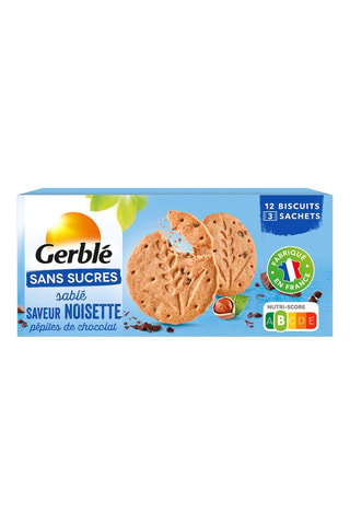 6 x Sablés noisette pépites de chocolat - 132 g
