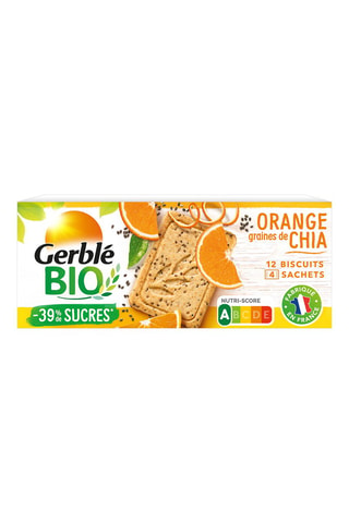 6 x Sablé Orange Graines de Chia Bio - 132 g