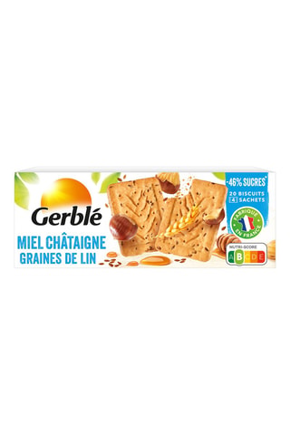 6 x Biscuits Miel Châtaigne Graines de Lin - 200 g