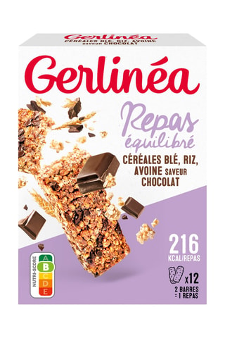 6 x Barres repas céréales minceur chocolat - 372 g