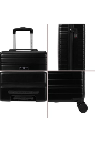 Valise cabine et valise grand volume (S/L) Tiana - Noir - 55/75 cm