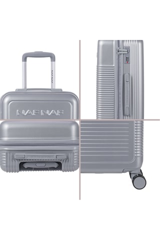 Set de 3 valises (S/M/L) Nala - Argenté - 55/65/75 cm