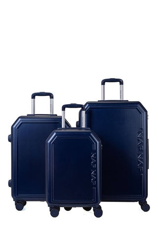 Set de 3 valises (S/M/L) Raiponce - Bleu marine - 55/65/75 cm