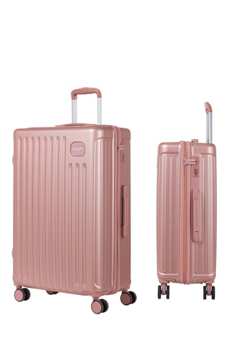 Set de 3 valises (S/M/L) Cendrillon - Rose métallisé - 55/65/75 cm
