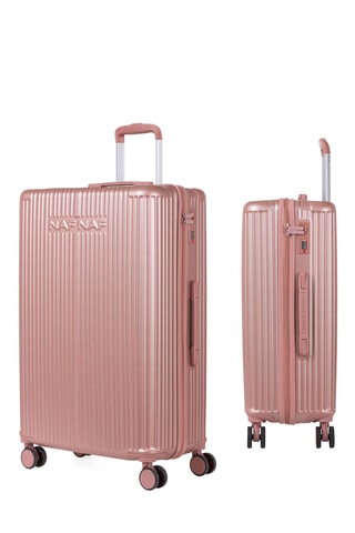Set de 3 valises (S/M/L) Vaiana - Rose métallisé - 55/65/75 cm