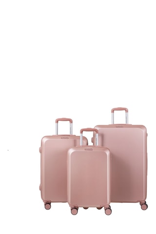 Set de 3 valises Aurore - Rose - 55/65/75 cm