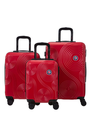 Set de 3 valises (XS/S/M) - Rouge - 45/55/65 cm - Rafale