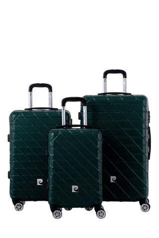 Set de 3 valises Sidney (S/M/L) - Vert sapin - 55/66/76 cm