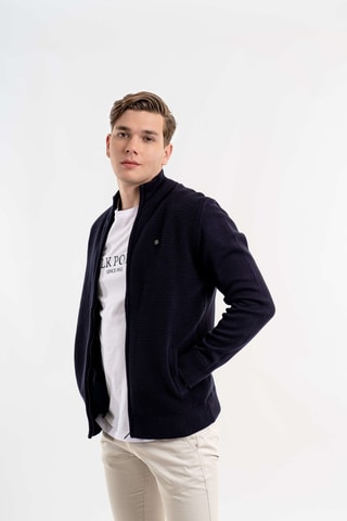 Cárdigan regular fit - Azul marino