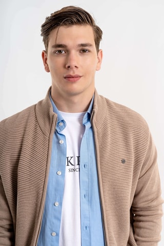 Cárdigan regular fit - Beige