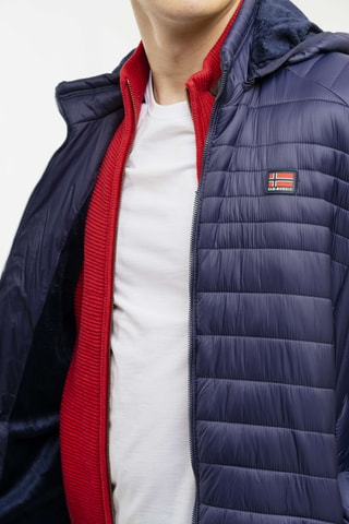 Anorak regular fit con capucha - Azul marino