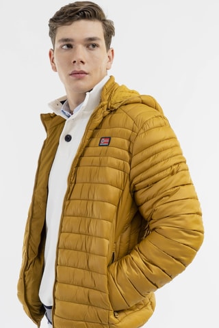Anorak regular fit con capucha - Amarillo