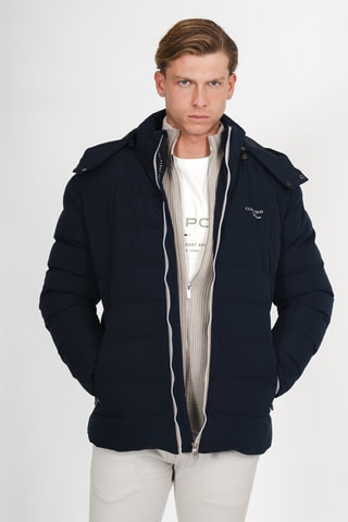 Anorak regular fit con capucha - Azul marino