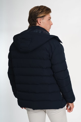 Anorak regular fit con capucha - Azul marino