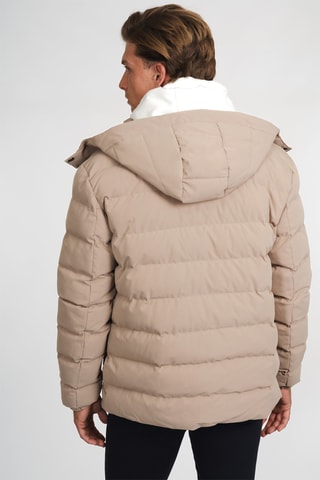 Anorak regular fit con capucha - Topo