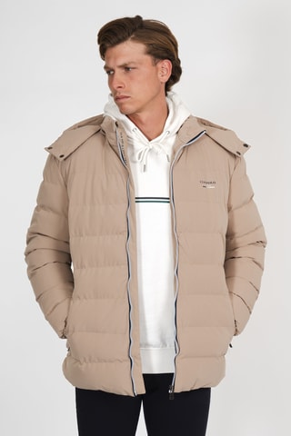Anorak regular fit con capucha - Topo