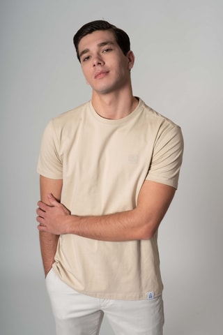 Camiseta regular fit - Beige