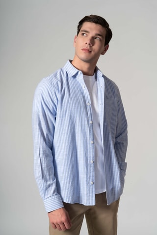 Camisa regular fit - Azul
