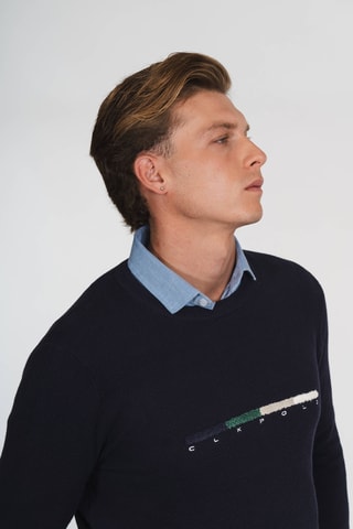 Jersey regular fit - Azul marino