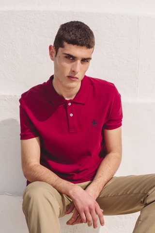 Polo regular fit - Burdeos