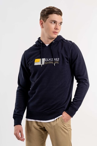 Sudadera regular fit con capucha - Azul marino