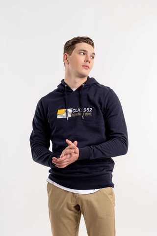 Sudadera regular fit con capucha - Azul marino