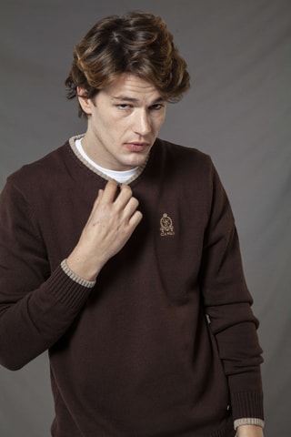 Jersey regular fit - Marrón