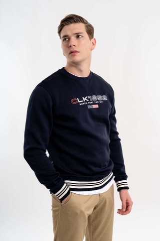 Sudadera regular fit - Azul marino