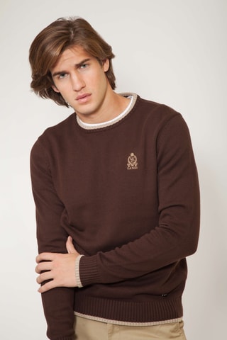 Jersey regular fit - Marrón