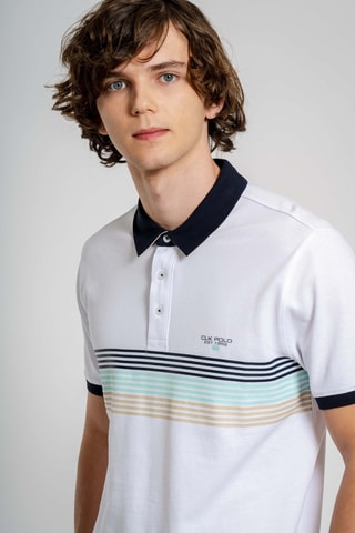 Polo regular fit - Blanco