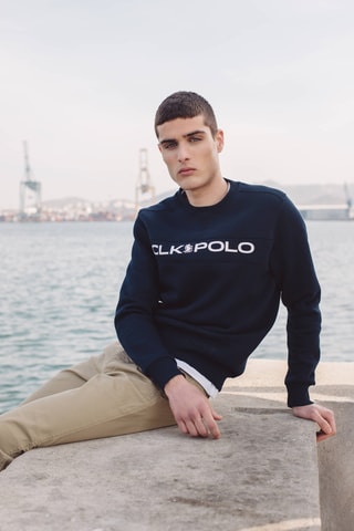 Sudadera regular fit - Azul marino