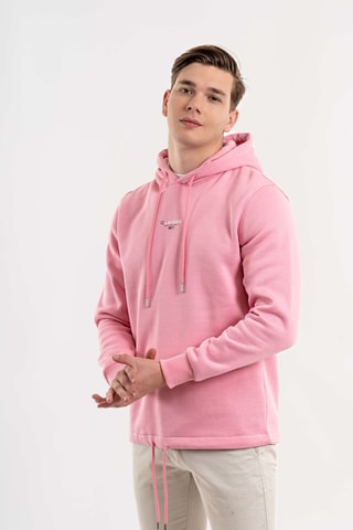 Sudadera regular fit con capucha - Rosa