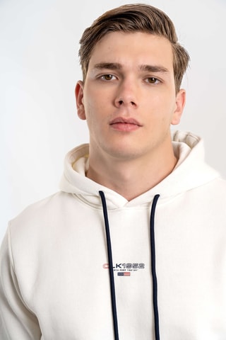 Sudadera regular fit con capucha - Beige