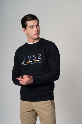Sudadera regular fit - Azul marino
