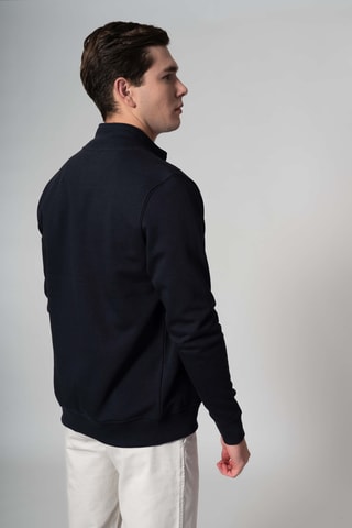 Cárdigan regular fit con capucha - Azul marino