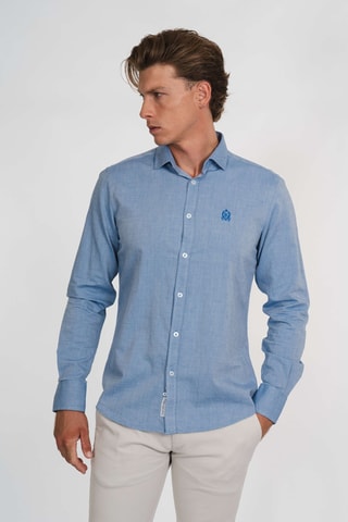 Camisa regular fit - Azul