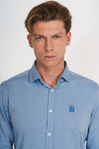 Camisa regular fit - Azul