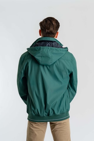 Chaqueta regular fit con capucha - Verde
