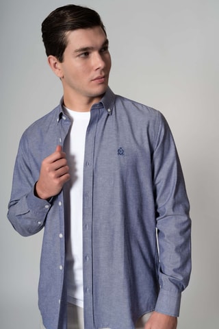 Camisa regular fit - Azul