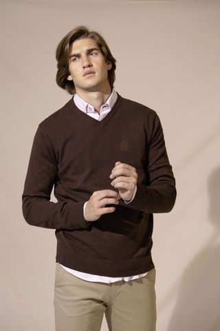 Jersey regular fit - Marrón