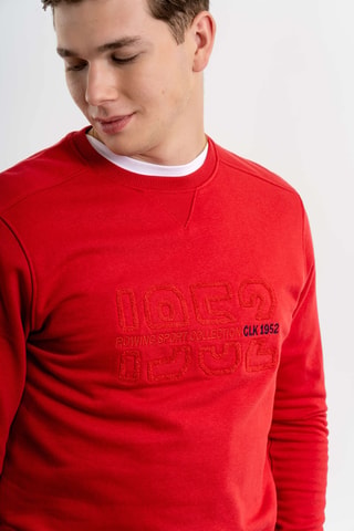 Sudadera regular fit - Rojo