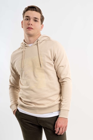Sudadera regular fit con capucha - Beige