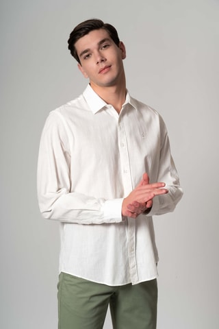 Camisa regular fit - Beige