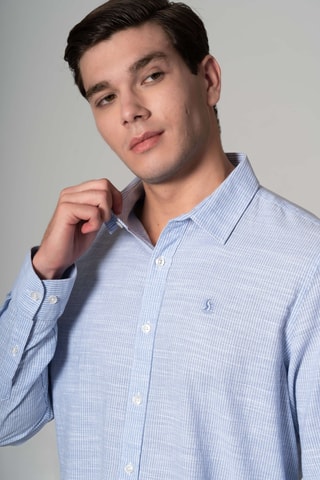 Camisa regular fit - Azul