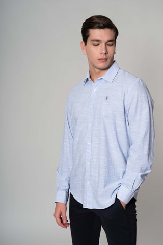 Camisa regular fit - Azul