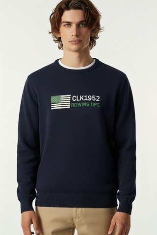 Jersey regular fit - Azul marino